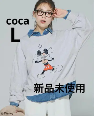 [미사용 새상품] coca 완판 미키마우스 맨투맨! 그레이 L