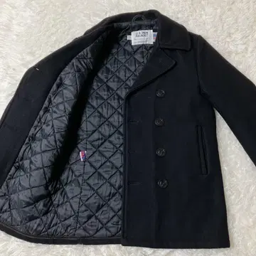 새상품급 Schott 피코트 740 안감 퀼팅 블랙 36 샷