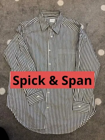 스픽 앤 스팬 코튼 오버 셔츠 블랙 베이스 프리 사이즈