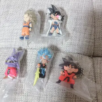 드래곤볼 슈퍼 마스코트 피규어 키링 가챠 5개 세트