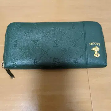 여성용 장지갑 스누피 짙은 녹색