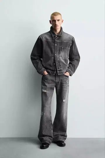 [ ZARA 완판템 ] 와이드 플레어 핏 데님 팬츠