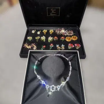 크리스탈 꽃 12개월 귀찌 컬렉션 세트