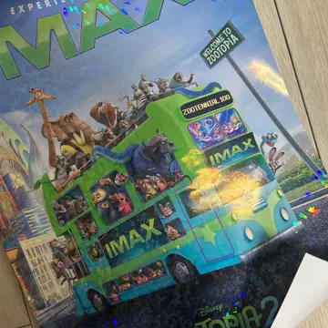 주토피아2 영화 특전 IMAX 포스터 1장