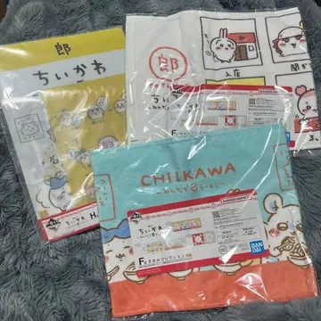 제일복권 치이카와 (먼작귀) 라멘 타월 F상 문구류 H상 3점 세트