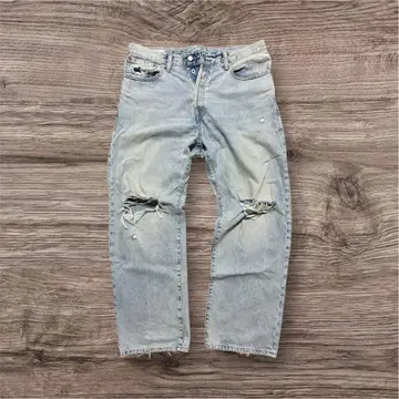 GAP 데미지 가공 라이트 블루 데님