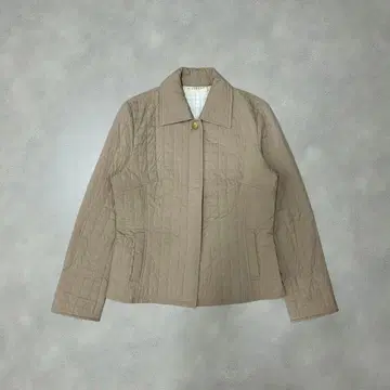 퀼팅 자켓 11AR M 상당 베이지 충전솜 얇은 소재 캐주얼