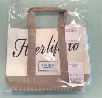 미개봉 새상품 herlipto mini tote 루미네 토트백 아이보리