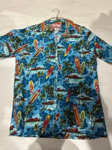 하와이 RJC 알로하 셔츠 서핑보드 패턴 S