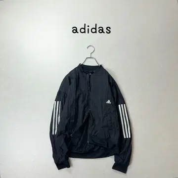 adidas 주름 가공 블루종 자켓 점퍼