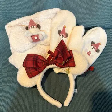 리루린린 머리띠 머플러 미튼 디즈니씨 크리스마스