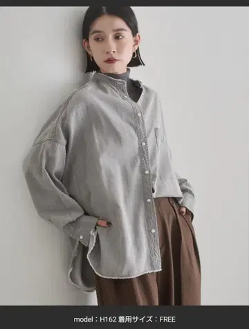 hunch 데님 셔츠 오버 사이즈 그레이