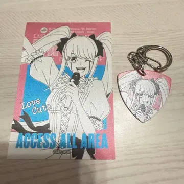 매쉬루 피크 키링 새틴 스티커 러브