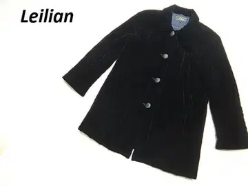 컨디션 최상 Leilian 레리안 충전솜 벨벳 코트 블랙 13+