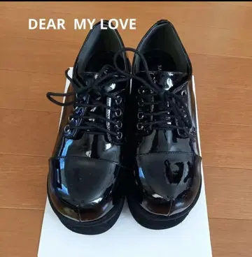 DEAR MY LOVE 통굽 신발 블랙 23.5cm