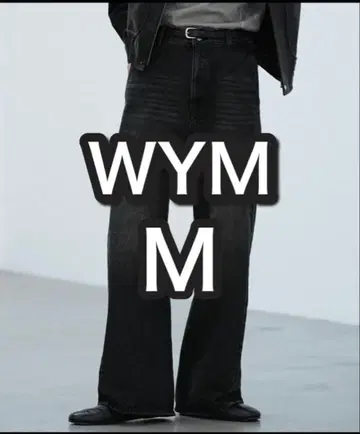 WYM 위임 CURVED FLARE DENIM SLACKS M 사이즈