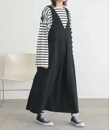 [ 미사용 택 포함 ] OrLABEL 오버롤 스커트 블랙 M~L 숏 기장