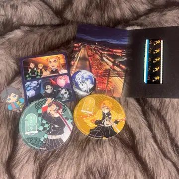 귀멸의 칼날 코스터 러버 키링 캔뱃지 카드