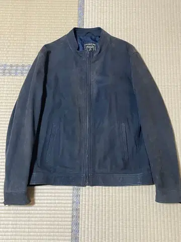 피렌체 램 가죽 블루종 네이비