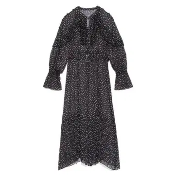 LILY BROWN 릴리 브라운 벨티드 와셔 프릴 원피스