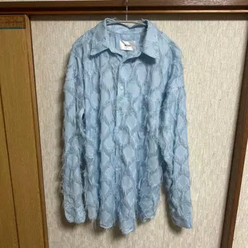 seyto 스카이블루 무늬 긴팔 셔츠 미사용품