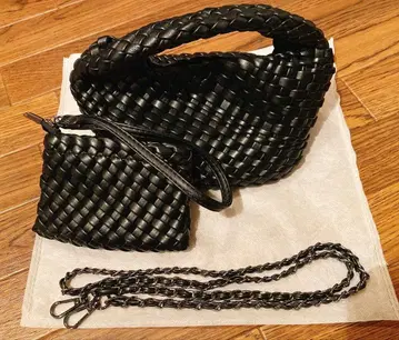 [ 새상품급 ] 블랙 뜨개질 숄더백