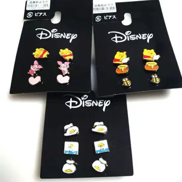 디즈니 귀걸이 푸우 도날드