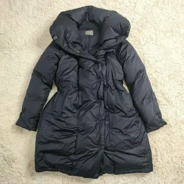 theory luxe 다운 코트 롱 네이비 38 여배우 옷깃