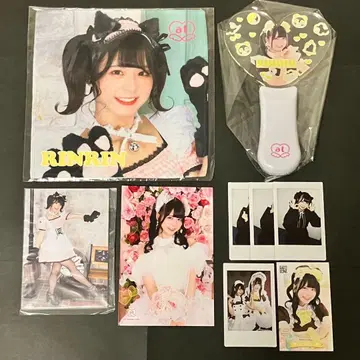 앳홈 카페 린린 응원봉 솔로 폴라로이드 엽서 브로마이드