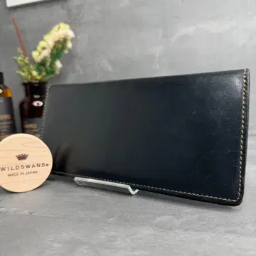 WILD SWANS 와일드 스완스 크림트 장지갑 바이컬러 스완 로고