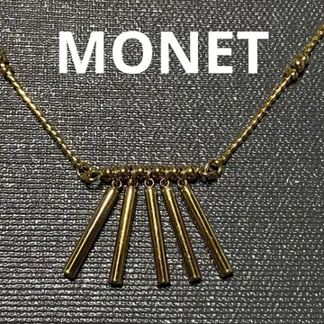 MONET 모네 골드 컬러 목걸이 프린지