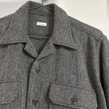 ORIAN 헤링본 그레이 셔츠 자켓