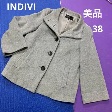 INDIVI 그레이 피 코트 38