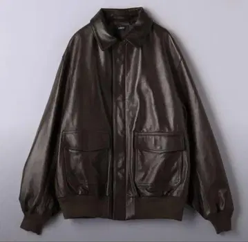 LOEFF 로에프 UA 별주 A-2 램 가죽 플라이트 자켓 브라운 S