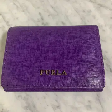FURLA 보라색 3단 폴더형 지갑