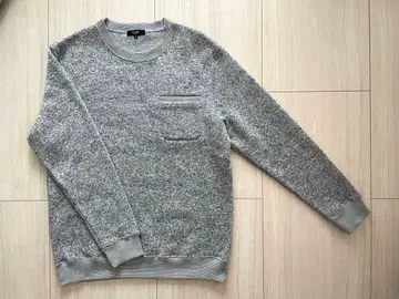 XL 빔즈 BEAMS HEART 그레이 믹스 니트 조 맨투맨