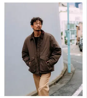 옷깃 코듀로이 절개 코튼 나일론 블루종/낚시용 자켓