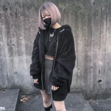 gibous 보아 플리스 자켓