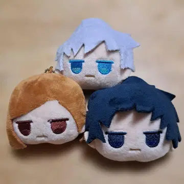 주술회전 다이소 페이스 봉제 인형 키링 끈적이는 고죠, 유우지, 나나미