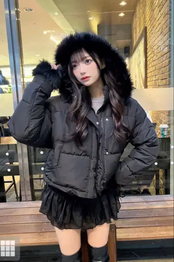 GRL 멀티 Way 후드 부착 퍼 다운 자켓[kd81]