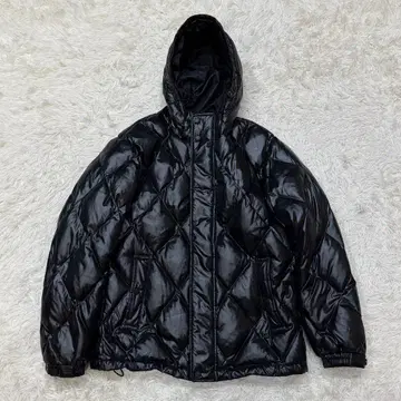 1818 유니클로 퀼팅 다운 자켓 L 블랙 다이아 퀼트 광택