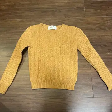 ROPE 케이블 니트 스웨터 M 카멜
