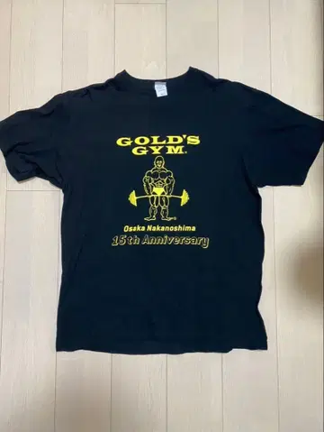 GOLD'S GYM 15주년 기념 T셔츠 블랙 XL 사이즈