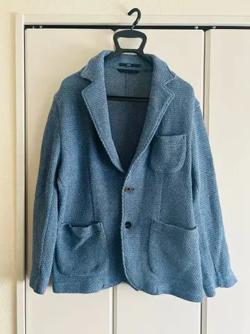 SHIPS 니트 자켓 블루 TEXBRID