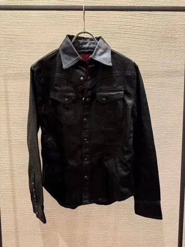 00s 일본 라벨 코팅 셔츠 재킷