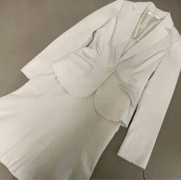 링크잇올 수트 셋업 오피스 자켓 스커트 화이트