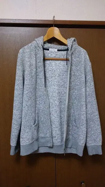 그레이 풀 집업 후드티