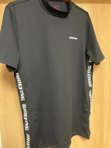 BRIEFING 골프 L 사이즈 모크넥 셔츠 블랙