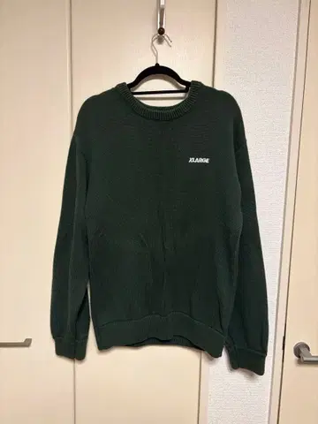 XLARGE 다크 그린 크루넥 스웨터 M