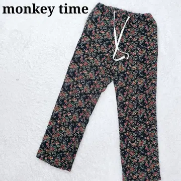 몽키타임 꽃무늬 자카드 직물 고블랑 직물 팬츠 M